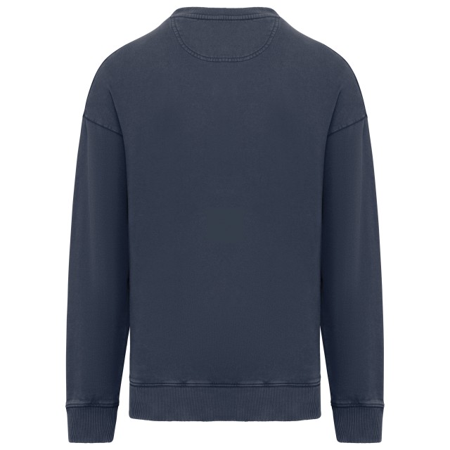 UNISEX WASHED EFFECT OVERSIZE ROUND NECK SWEATSHIRT