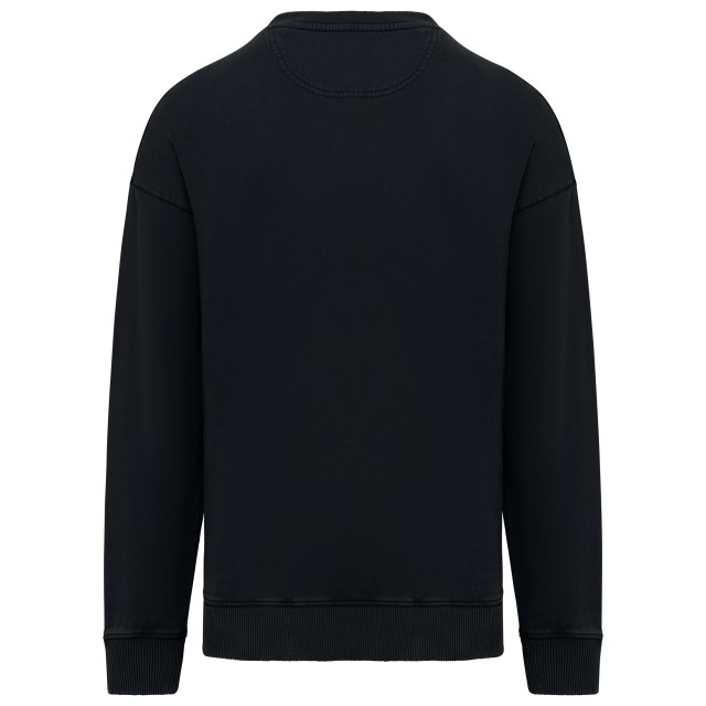 UNISEX WASHED EFFECT OVERSIZE ROUND NECK SWEATSHIRT