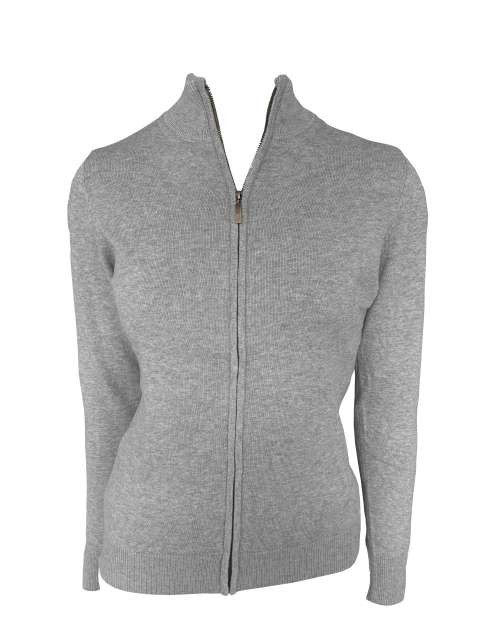 WOMEN’S FULL ZIP CARDIGAN FINE GAUGE COTTON