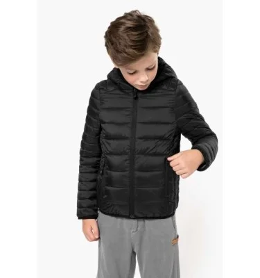 KIDS' LIGHTWEIGHT HOODED PADDED JACKET