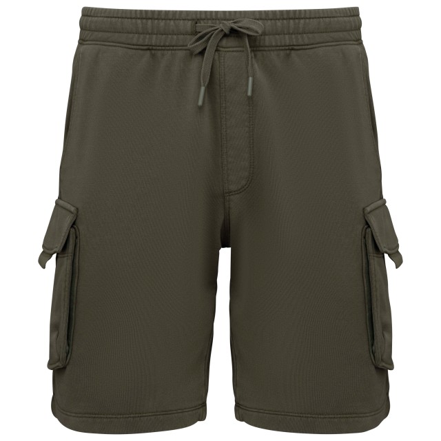 MEN’S FRENCH TERRY WASHED  EFFECT CARGO SHORTS