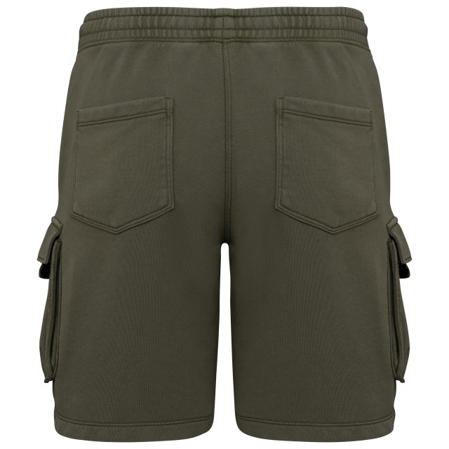 MEN’S FRENCH TERRY WASHED  EFFECT CARGO SHORTS