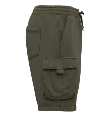 MEN’S FRENCH TERRY WASHED  EFFECT CARGO SHORTS