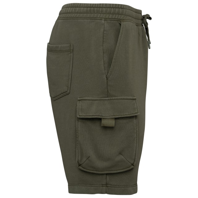 MEN’S FRENCH TERRY WASHED  EFFECT CARGO SHORTS