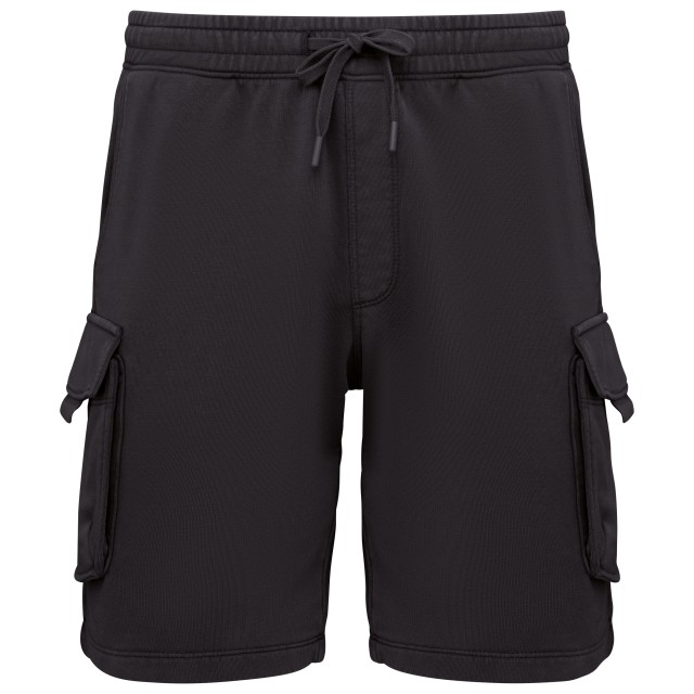 MEN’S FRENCH TERRY WASHED  EFFECT CARGO SHORTS