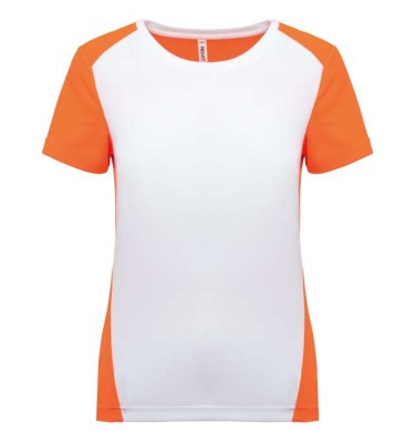 White/fluorescent orange