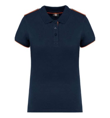 Navy/fluorescent orange