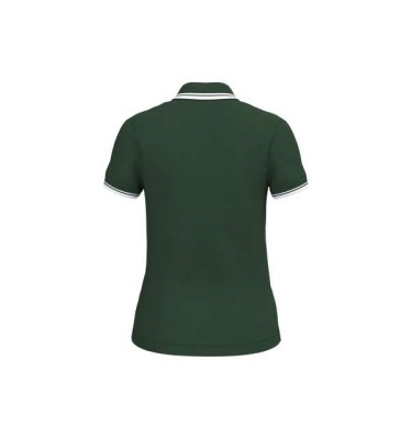 LADIE'S SHORT-SLEEVED POLOSHIRT WITH CONTRASTING PIPING