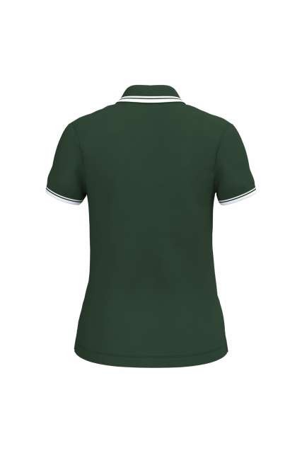 LADIE'S SHORT-SLEEVED POLOSHIRT WITH CONTRASTING PIPING