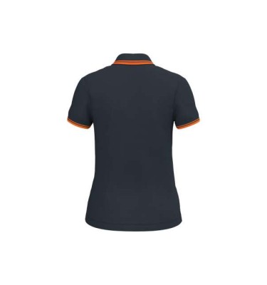 LADIE'S SHORT-SLEEVED POLOSHIRT WITH CONTRASTING PIPING