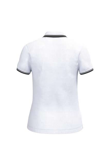 LADIE'S SHORT-SLEEVED POLOSHIRT WITH CONTRASTING PIPING