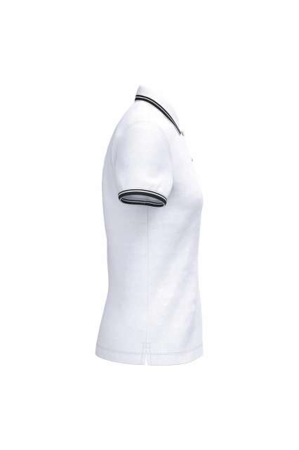 LADIE'S SHORT-SLEEVED POLOSHIRT WITH CONTRASTING PIPING