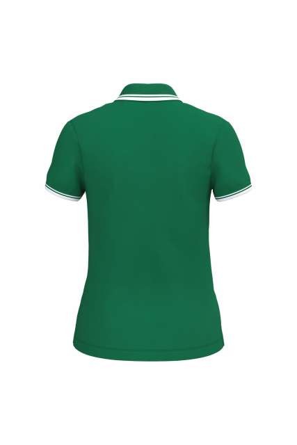 LADIE'S SHORT-SLEEVED POLOSHIRT WITH CONTRASTING PIPING