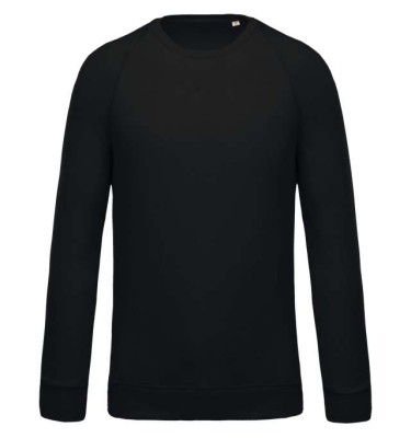 MEN'S ORGANIC COTTON CREW NECK RAGLAN SLEEVE SWEATSHIRT
