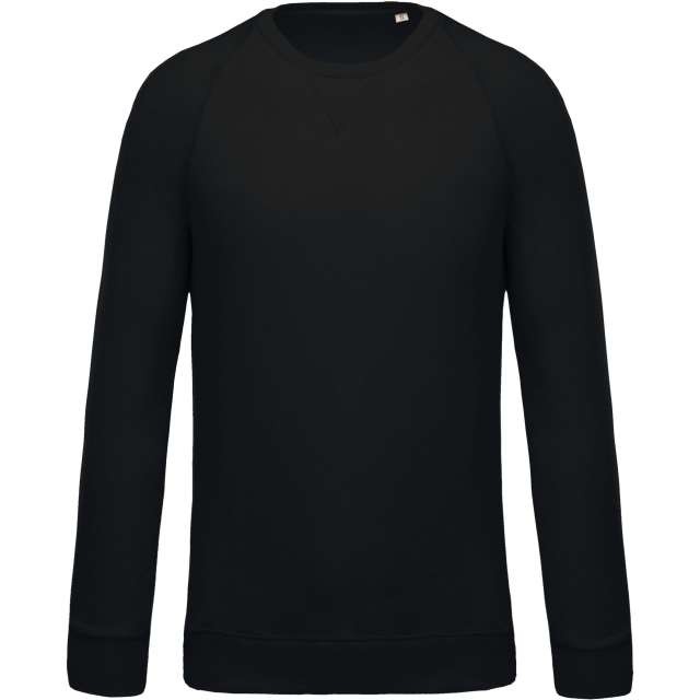 MEN'S ORGANIC COTTON CREW NECK RAGLAN SLEEVE SWEATSHIRT