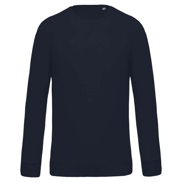 MEN'S ORGANIC COTTON CREW NECK RAGLAN SLEEVE SWEATSHIRT