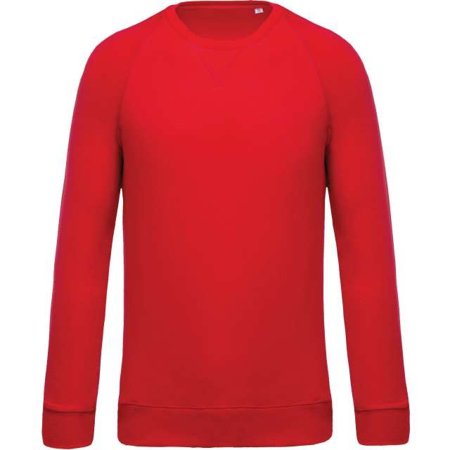 MEN'S ORGANIC COTTON CREW NECK RAGLAN SLEEVE SWEATSHIRT