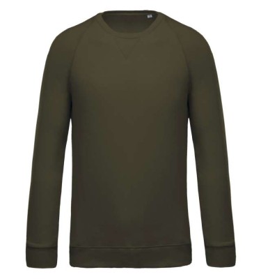 MEN'S ORGANIC COTTON CREW NECK RAGLAN SLEEVE SWEATSHIRT