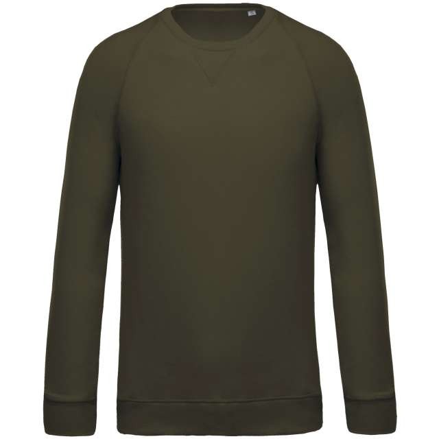 MEN'S ORGANIC COTTON CREW NECK RAGLAN SLEEVE SWEATSHIRT