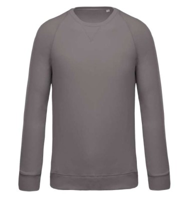 MEN'S ORGANIC COTTON CREW NECK RAGLAN SLEEVE SWEATSHIRT