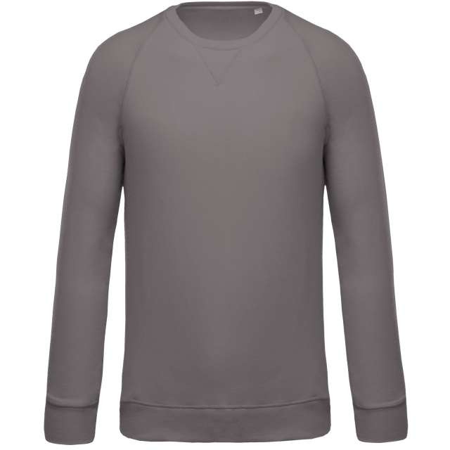 MEN'S ORGANIC COTTON CREW NECK RAGLAN SLEEVE SWEATSHIRT