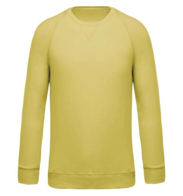 MEN'S ORGANIC COTTON CREW NECK RAGLAN SLEEVE SWEATSHIRT