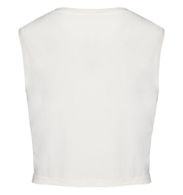 ECO-FRIENDLY LADIES’ SLEEVELESS CROP T-SHIRT