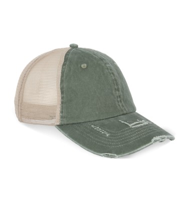 ECO-FRIENDLY UNISEX RIPPED EFFECT TRUCKER CAP