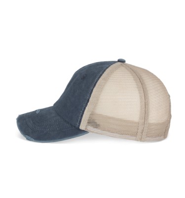 ECO-FRIENDLY UNISEX RIPPED EFFECT TRUCKER CAP