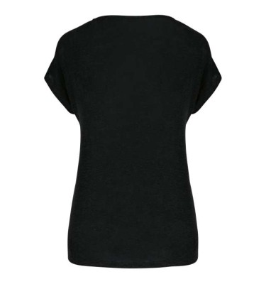 LADIES' V-NECK LINEN T-SHIRT