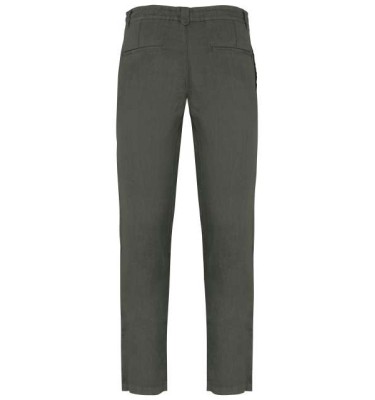 ECO-FRIENDLY MEN'S LINEN WASHED EFFECT TROUSERS