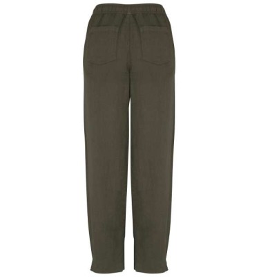 ECO-FRIENDLY LADIES' LINEN WASHED EFFECT TROUSERS