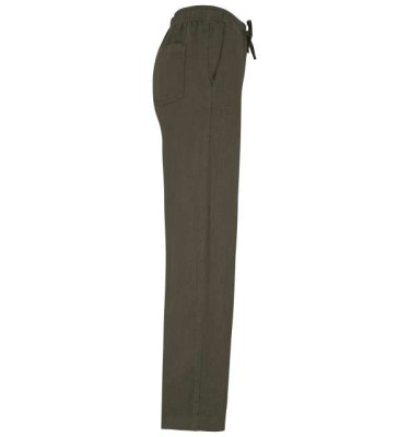 ECO-FRIENDLY LADIES' LINEN WASHED EFFECT TROUSERS