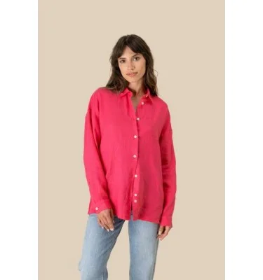 LADIES' OVERSIZE LINEN SHIRT
