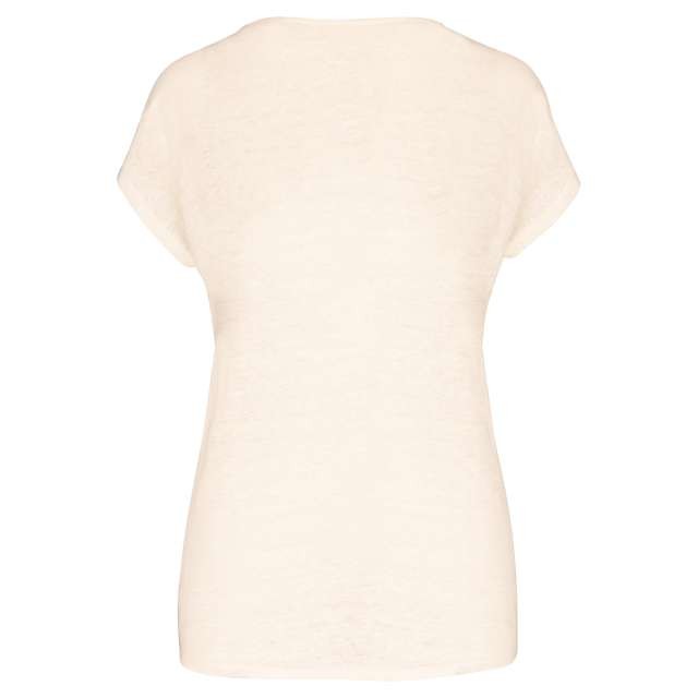 LADIES' V-NECK LINEN T-SHIRT