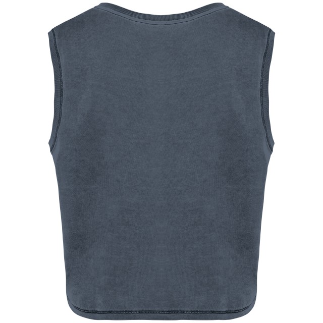 ECO-FRIENDLY LADIES’ SLEEVELESS CROP T-SHIRT