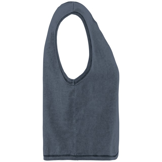 ECO-FRIENDLY LADIES’ SLEEVELESS CROP T-SHIRT
