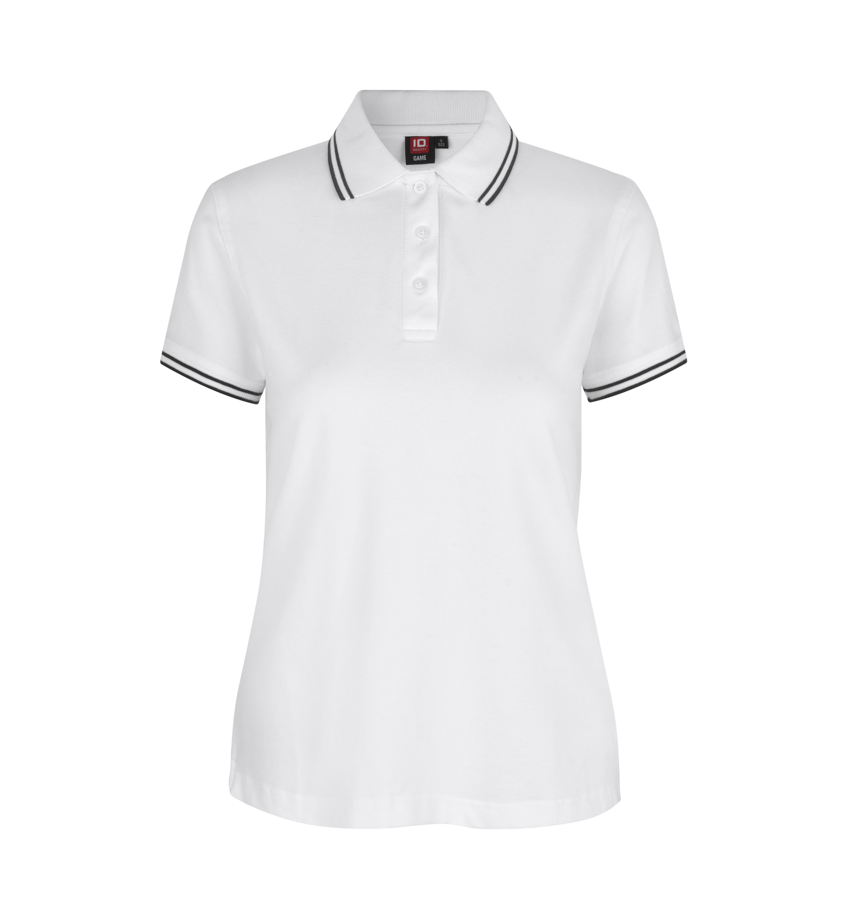 Kontrastowa koszulka polo | stretch | damska