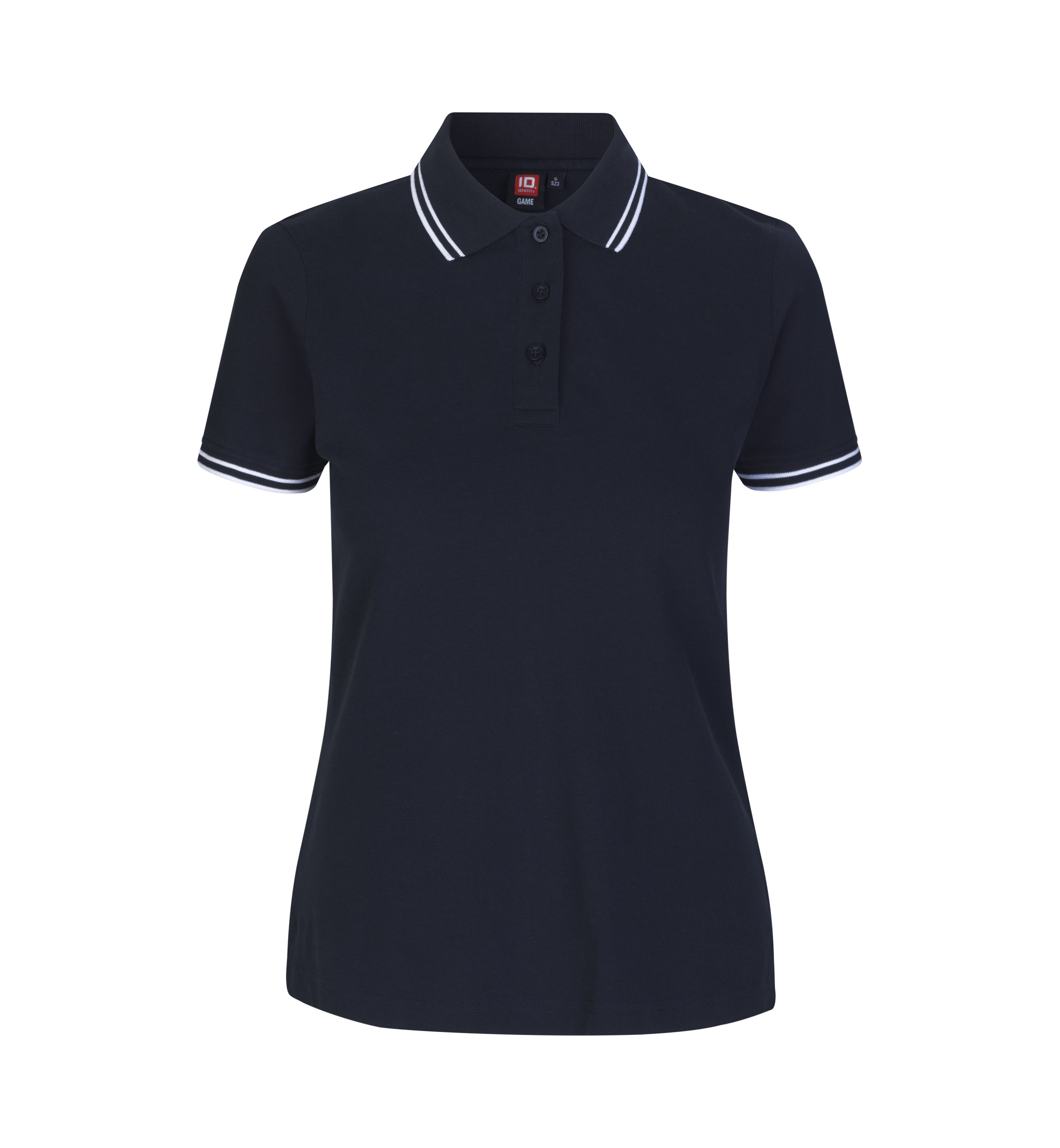 Kontrastowa koszulka polo | stretch | damska