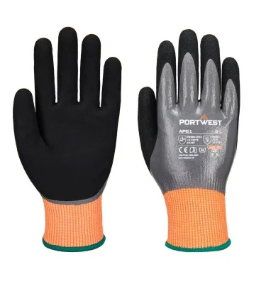 Cut F15 Nitrile Aqua Glove