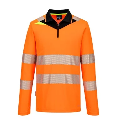 DX4 Hi-Vis Zip Polo Shirt L/S