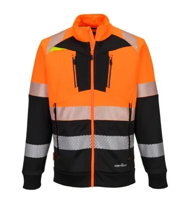 DX4 Hi-Vis Class 1 Funnel Neck Zipped Sweatshirt