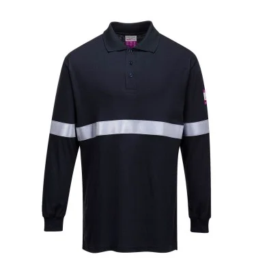 Modaflame Knit FR Long Sleeve Polo Shirt