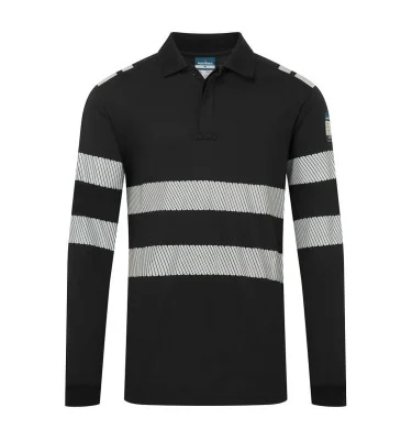 PW3 Modaflame Knit FR Long Sleeve Polo Shirt