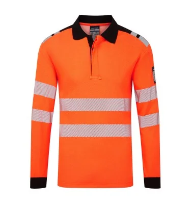 PW3 Modaflame Knit HVO FR Long Sleeve Polo Shirt