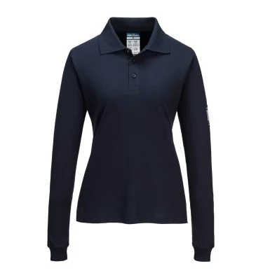 Modaflame Knit FR Women's Long Sleeve Polo Shirt