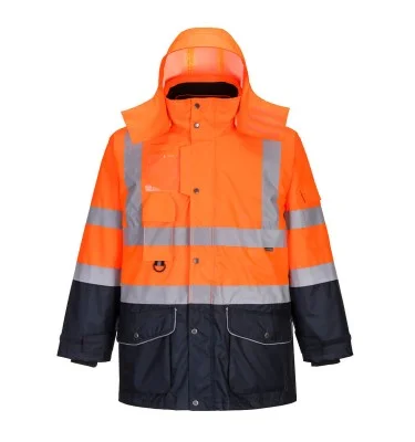 Hi-Vis Breathable 7-in-1 Contrast Traffic Jacket