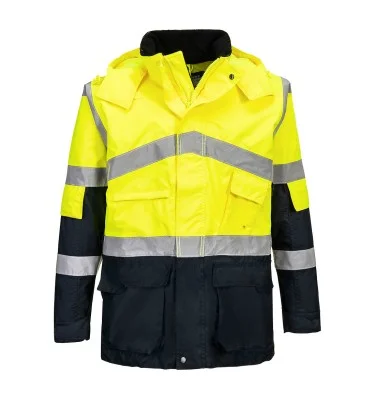 Hi-Vis Breathable Contrast Rain Jacket
