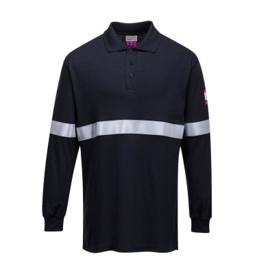 Modaflame Knit FR Long Sleeve Polo Shirt