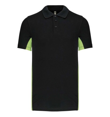 FLAG - SHORT-SLEEVED TWO-TONE POLO SHIRT